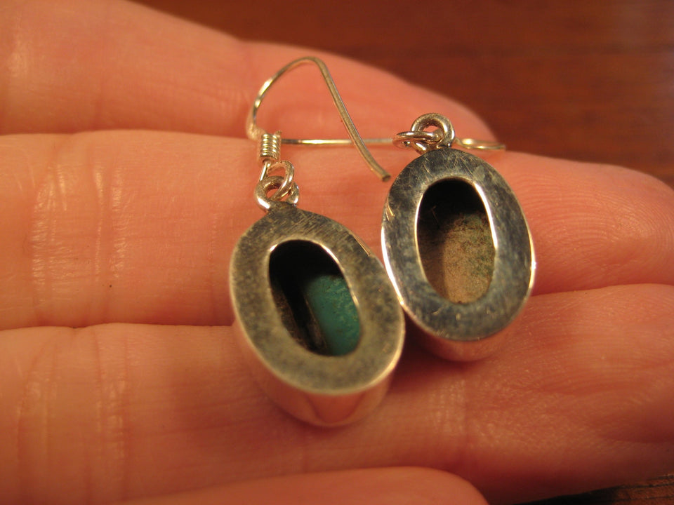 925 Silver Tibetan Turquoise earrings earring jewelry art A468