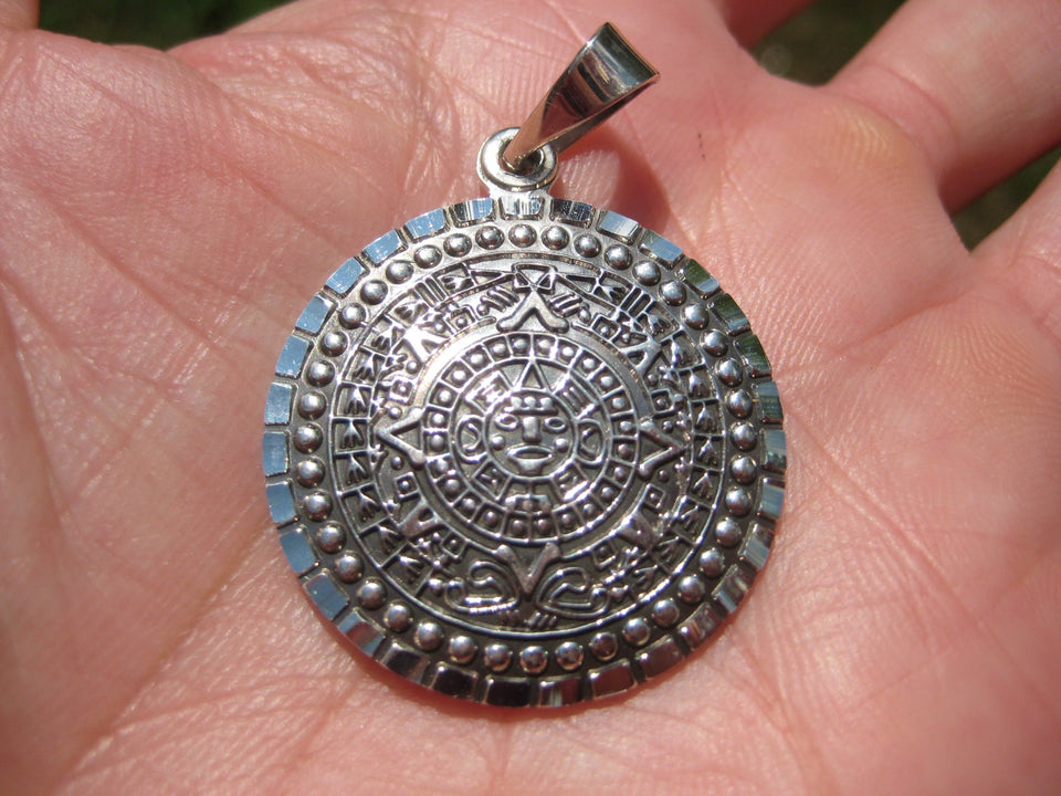 925 Silver Mayan Calendar Taxco Mexico A3744