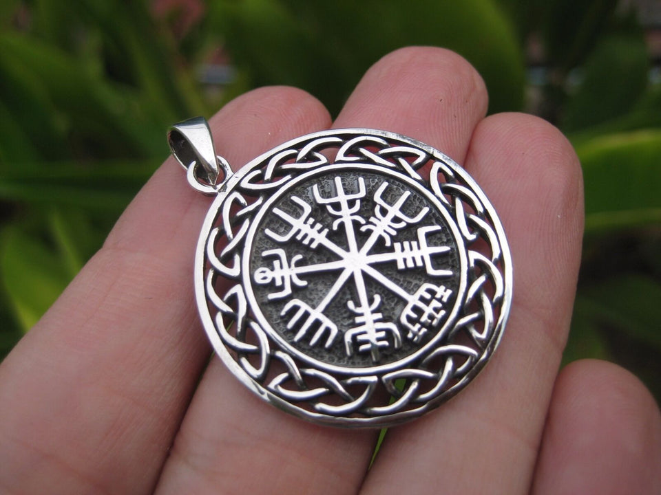 925 Silver Viking Norse Celtic Trident Pendant Necklace jewelry Art A17