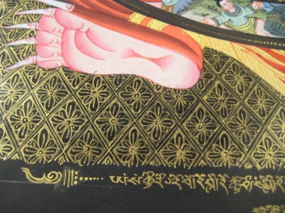 24 K Gold Thangka Thanka Painting Wheel of Life dragons Nepal A4