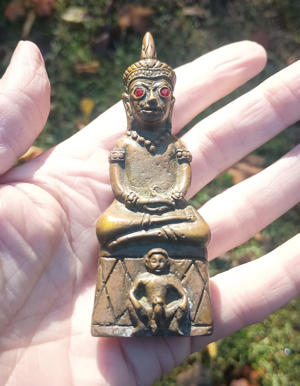 Hindu Gauuda Bird God large amulet statue Bangkok R843