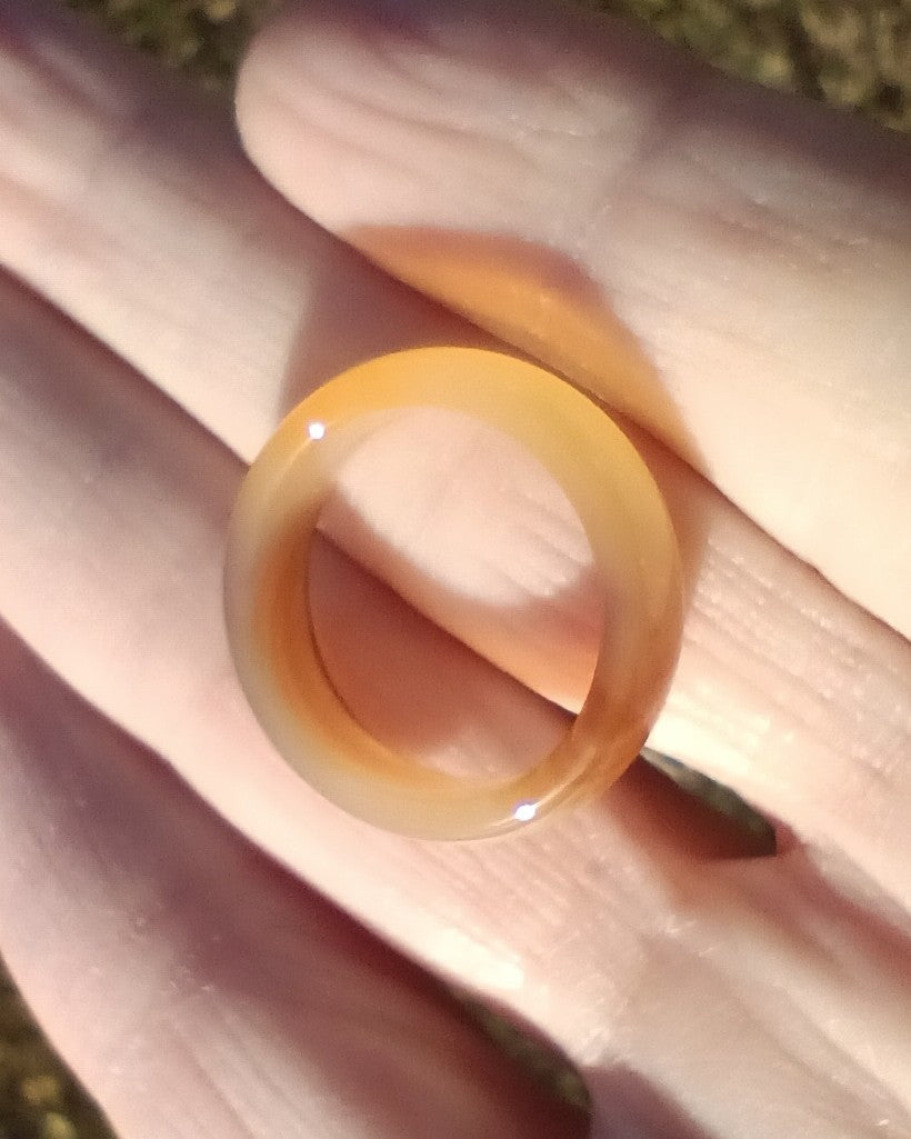 Natural Agate ring Thailand size 7.75 US CH735
