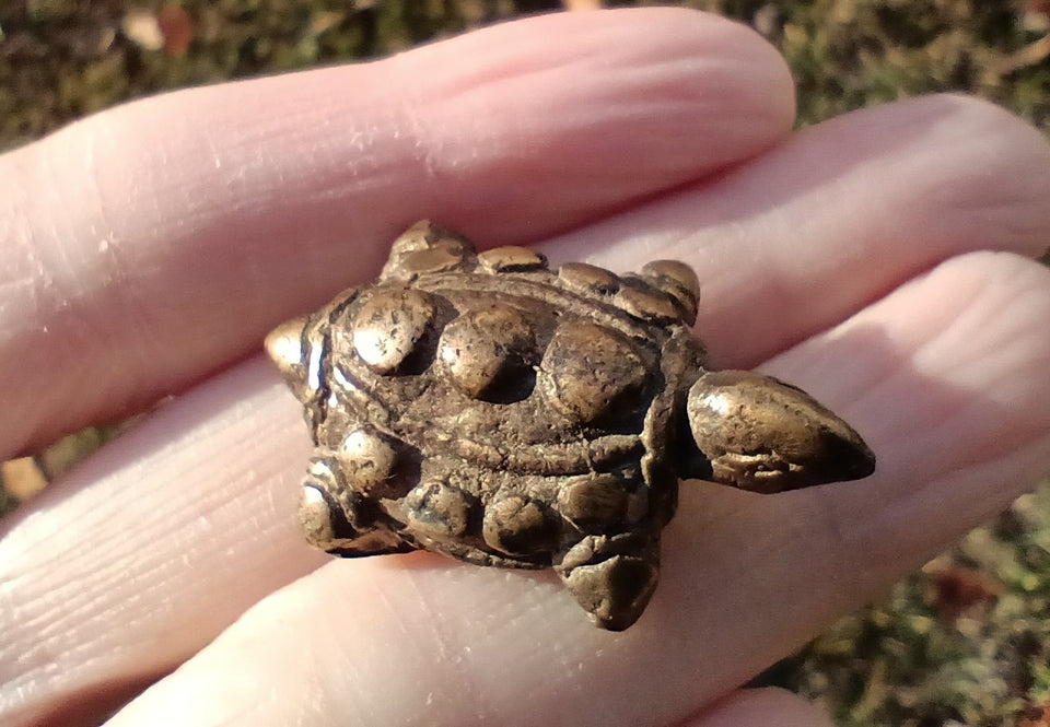 Brass Metal Turtle Statue Amulet Thailand CH513