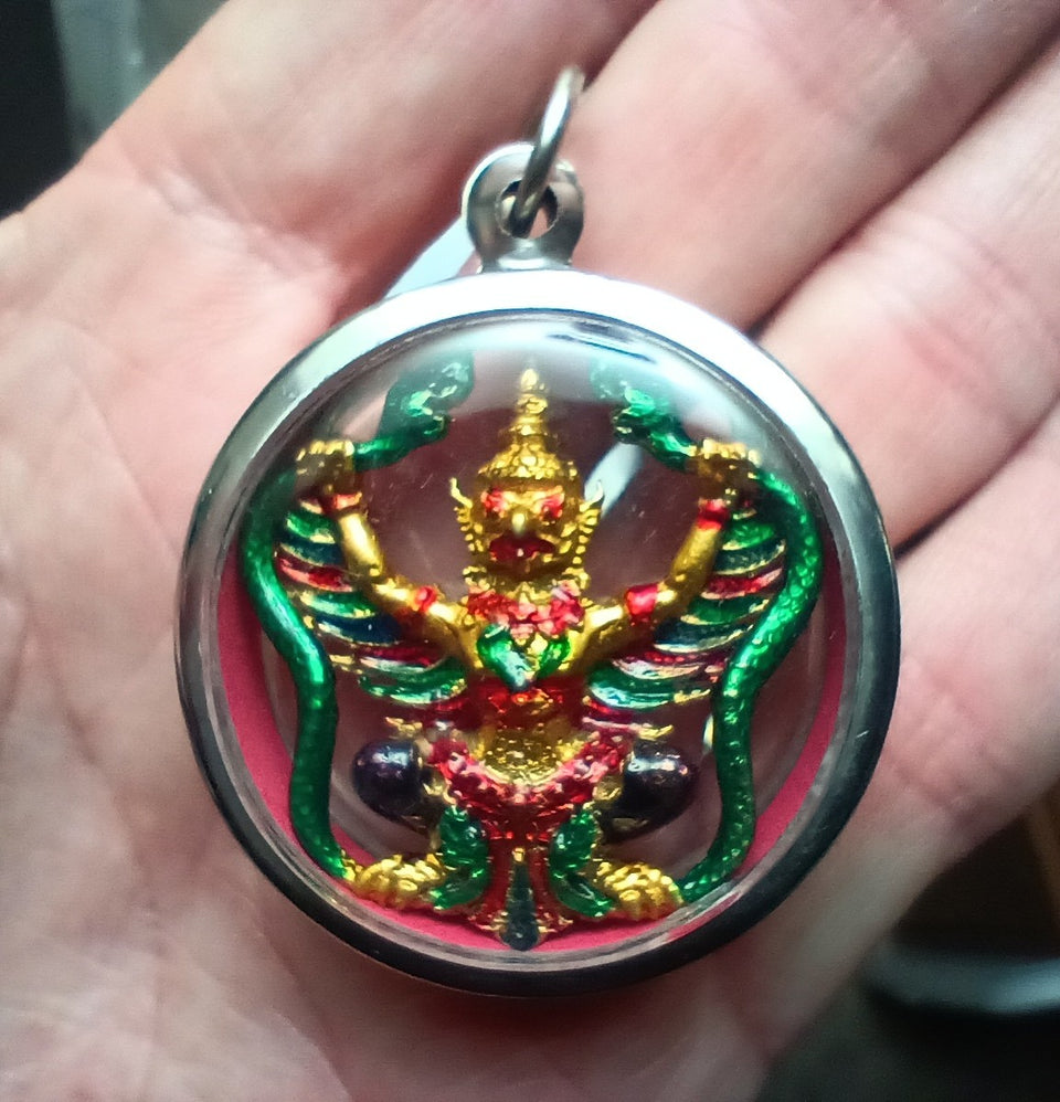 Colorful Garuda Bird Pendant Necklace Thailand CH388