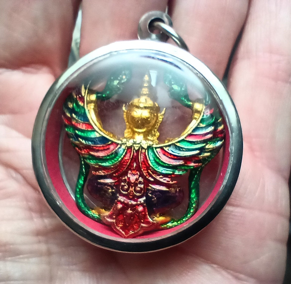 Colorful Garuda Bird Pendant Necklace Thailand CH388