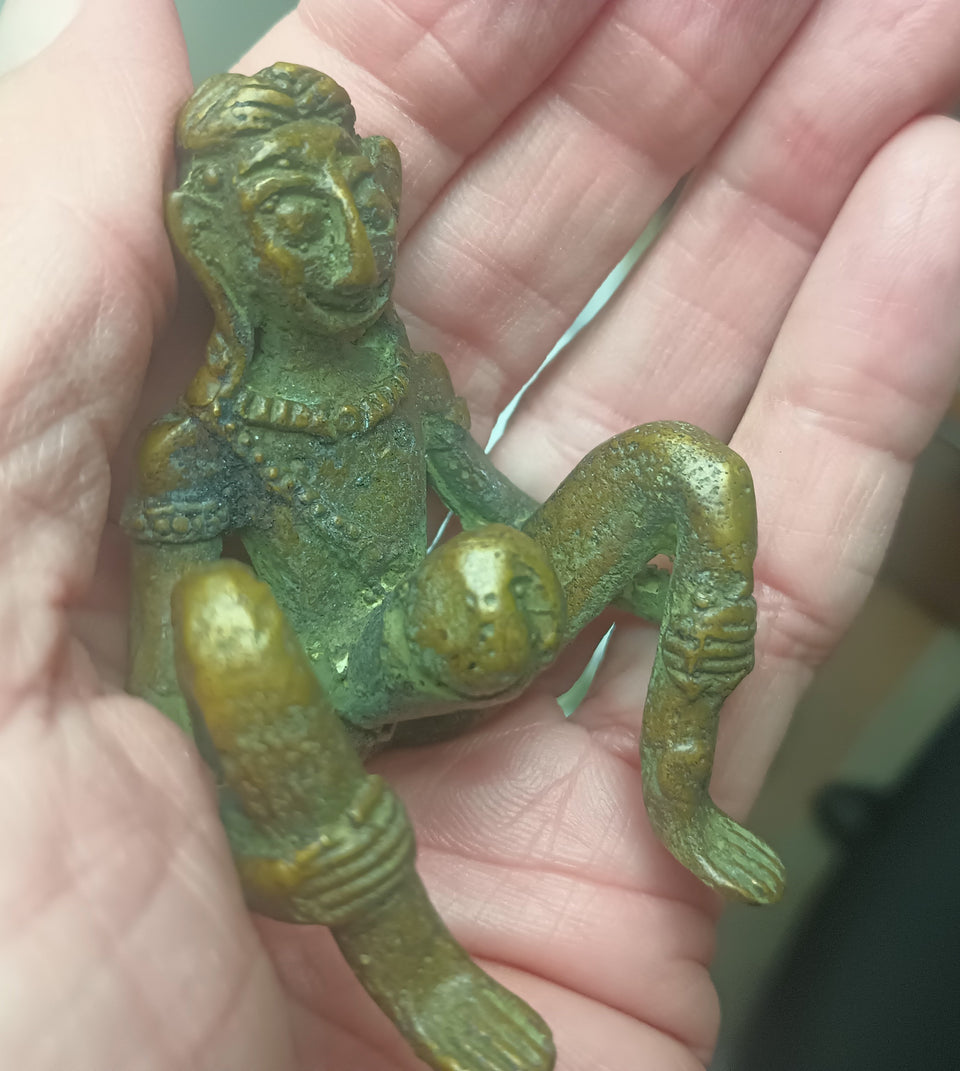 Brass metal Man Phallic Statue Art Thailand Ch374