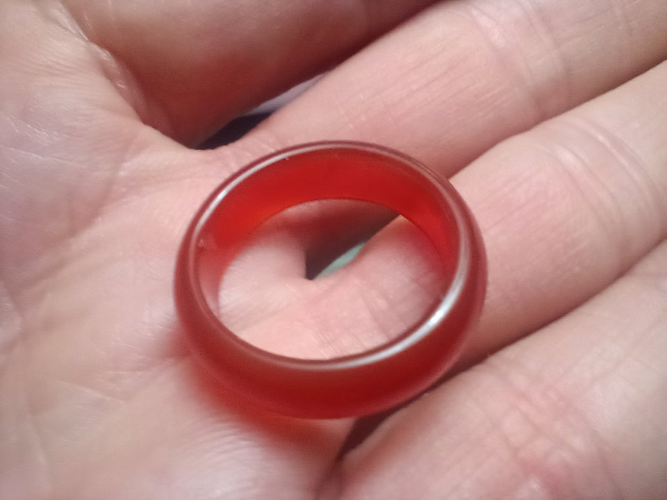 Natural Red Agate Carnelian stome ring Size 7