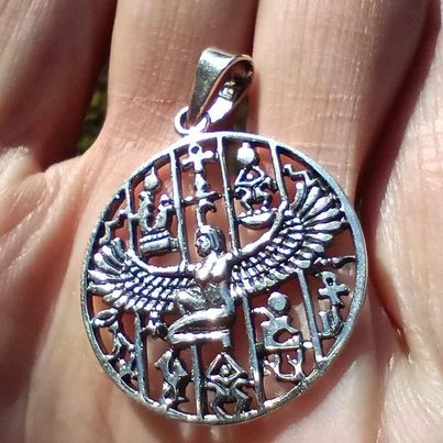 925 sterling silver Horus Egyptian God Pendant Necklace X62