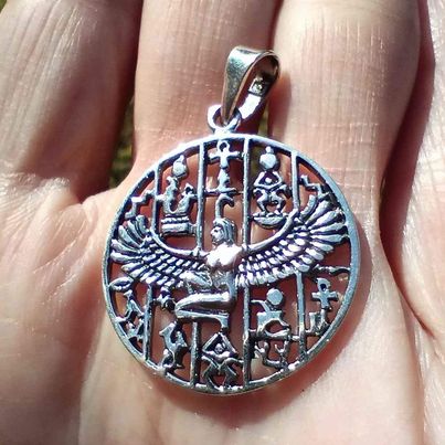 925 sterling silver Horus Egyptian God Pendant Necklace X62