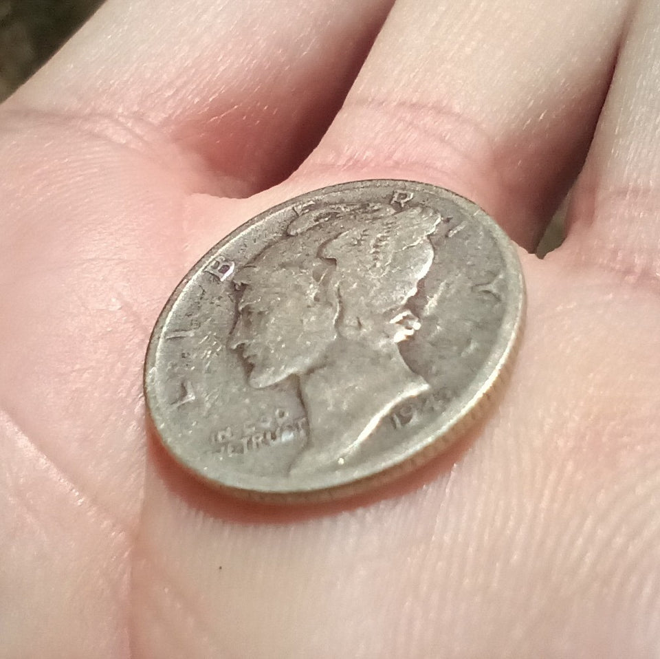 1943 Mercury dime readable date some wear AG CH1943