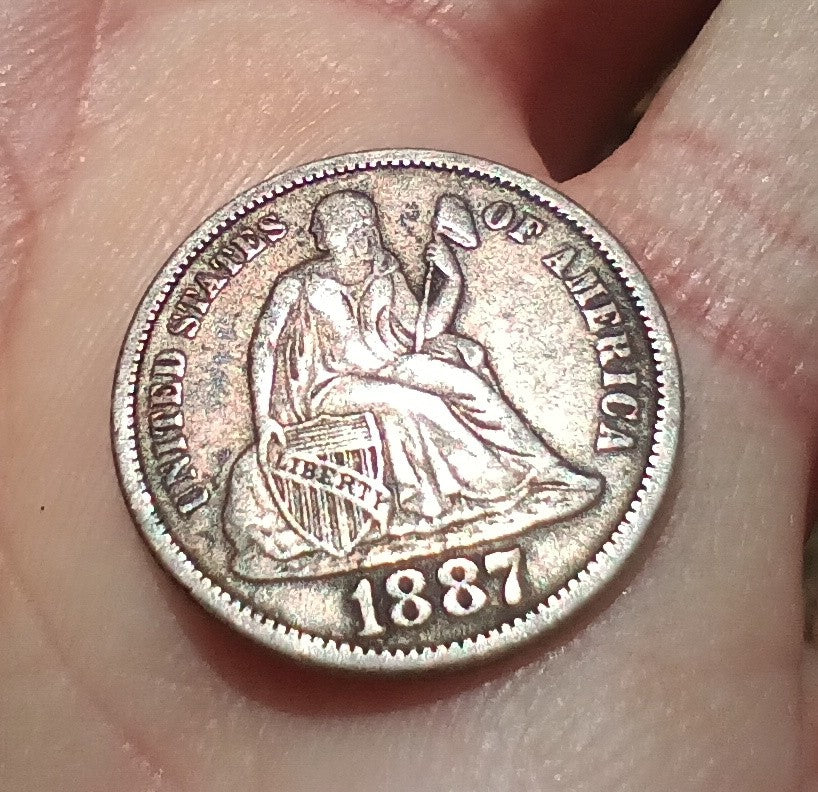 1887 Silver Seated Liberty Dime