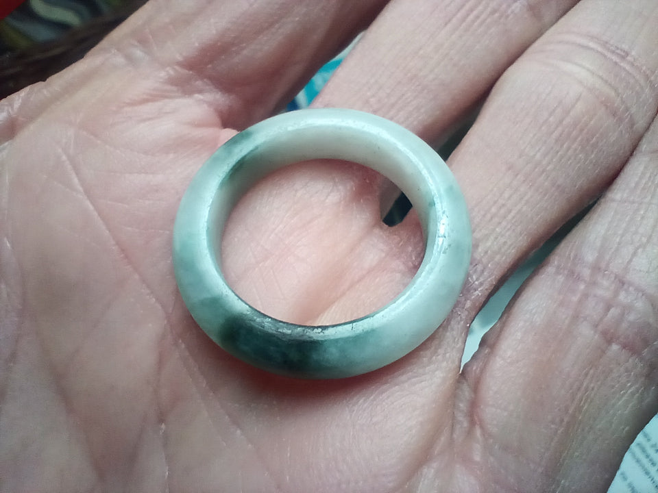 Natural jadeite Jade ring Myanmar size 9.25 CH7252