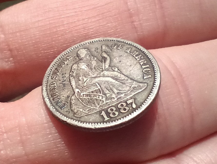 1887 Silver Seated Liberty Dime