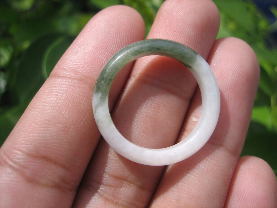 Natural Jadeite Jade Ring Thailand Size 9.5 USA2855