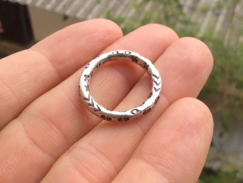 999 fine silver hill tribe ring northern Thailand jewelry art A30