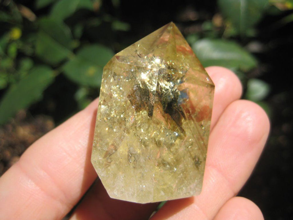 Citrine Quartz crystal point mineral  specimen stone art A35