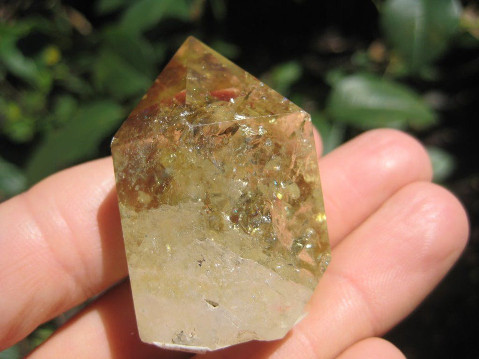 Citrine Quartz crystal point mineral  specimen stone art A35