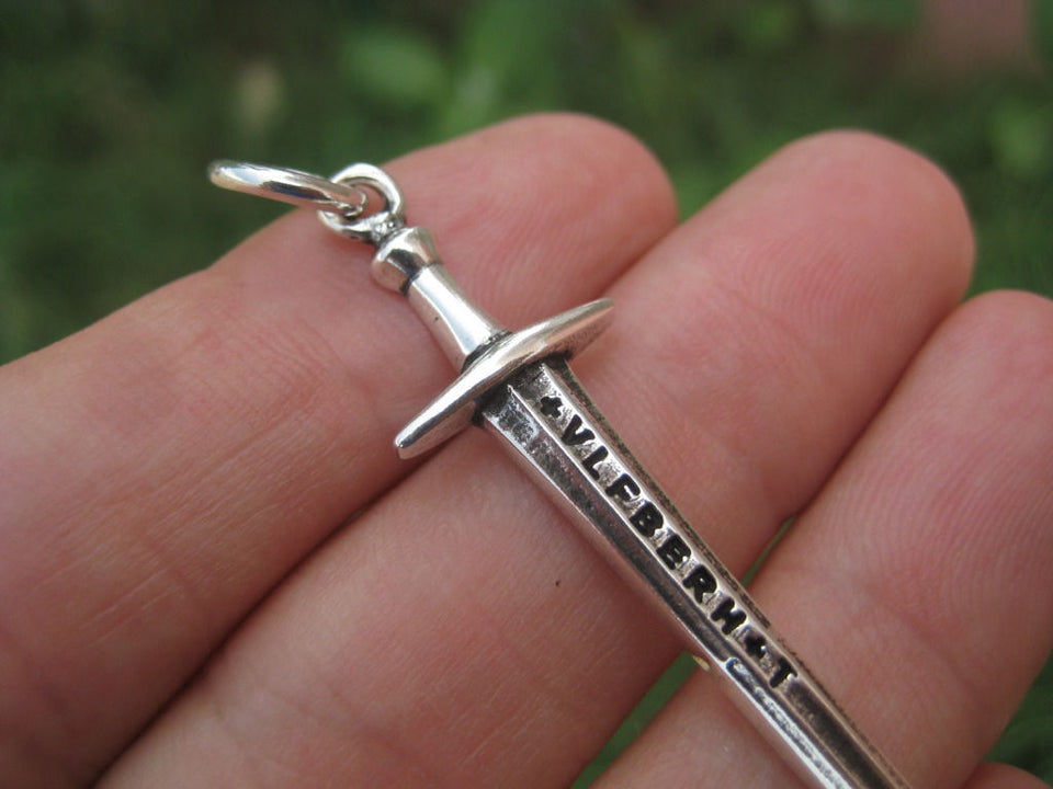 925 Silver Ulfberht Viking Sword Pendant Necklace