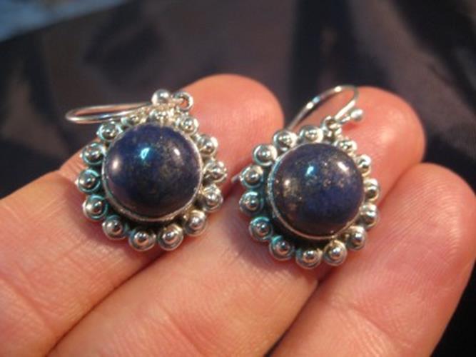 925 Silver Lapis Lazul Lazuli earrings earring  N4877