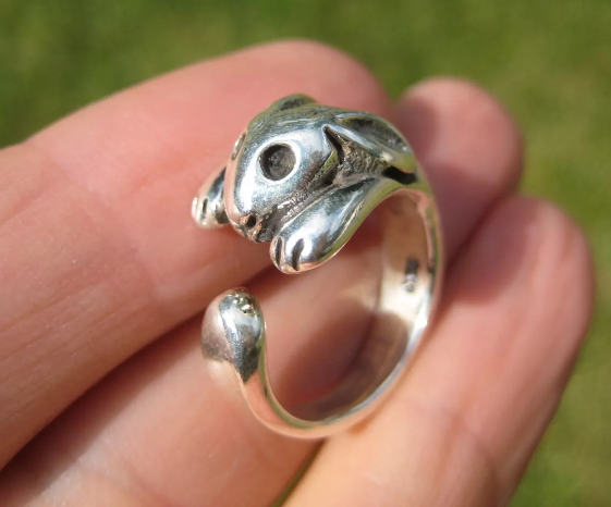 925 Silver Rabbit ring Jewelry Art  Taxco Mexico