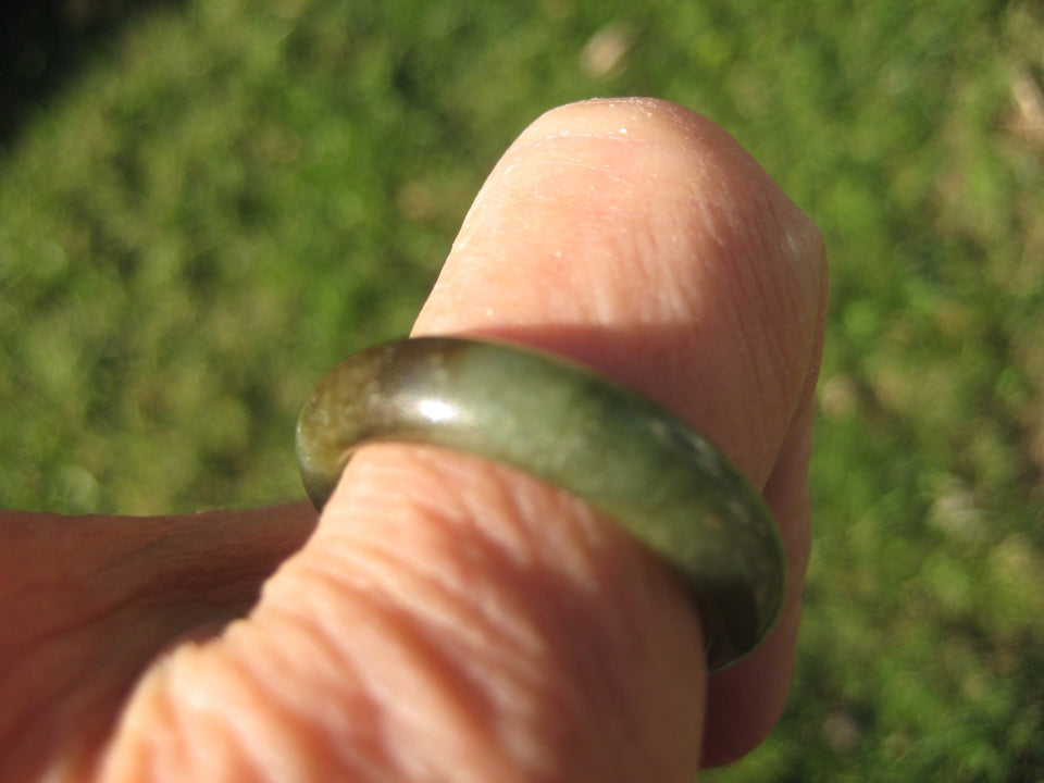 Natural Jadeite Jade Ring Myanmar Size 9.5 US A2331