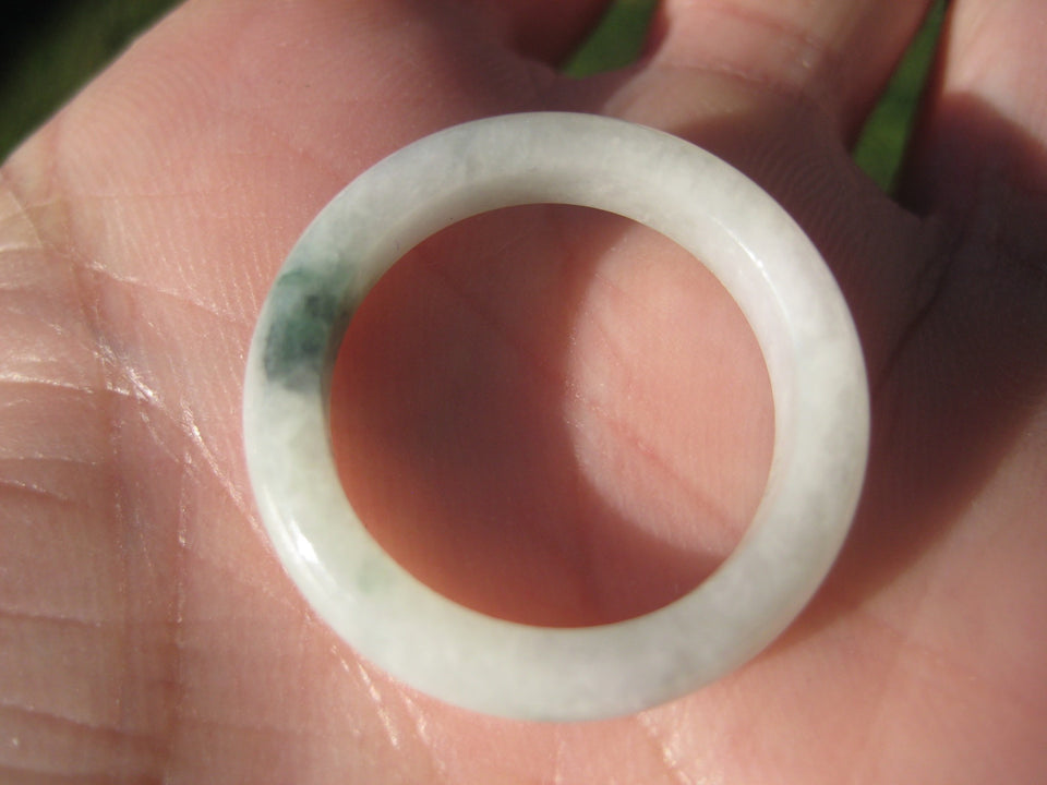 Natural Jadeite Jade Ring Myanmar Size 7.5 US A2698