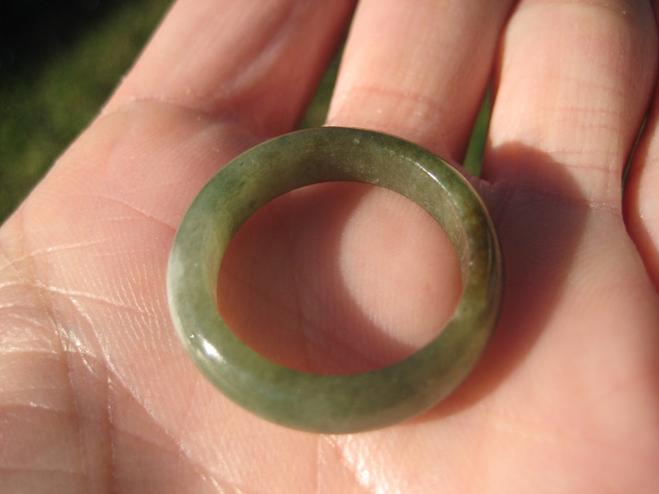 Natural Jadeite Jade Ring Myanmar Size 9.5 US A2331