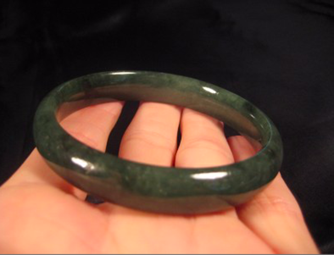 Natural Green Jade stone Bangle Bracelet Jewelry Art AN244