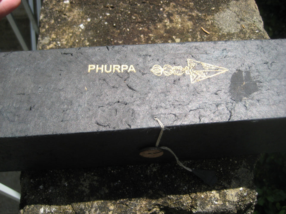 Large Natural Smokey Himalayan Quartz Crystal Phurba Phurpa Dagger Nepal A863