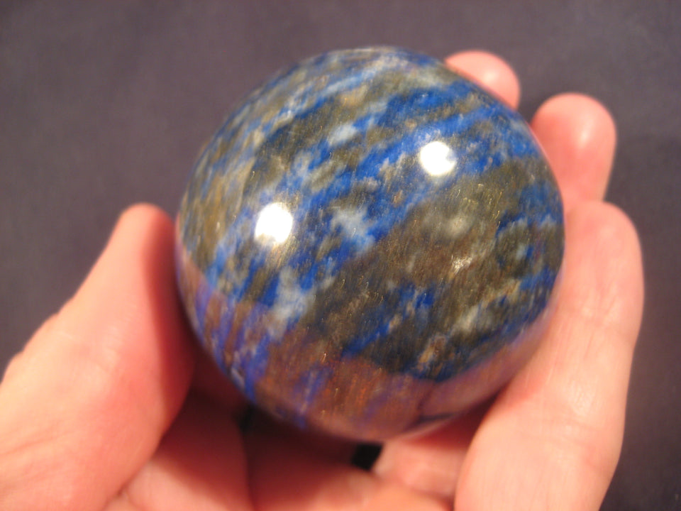Natural 2" Lapis Lazul Lazuli Crystal Stone ball carving Mineral Statue art A9