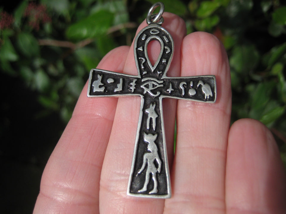 Himalayan Treasures 925 Silver Egyptian Ankh Cross Crux Ansata Pendant A502