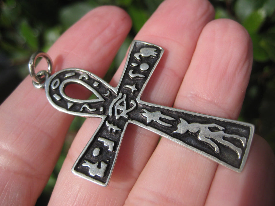 Himalayan Treasures 925 Silver Egyptian Ankh Cross Crux Ansata Pendant A502