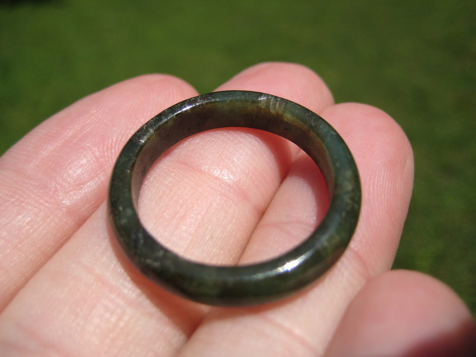 Natural Jadeite Jade Ring Myanmar Size 10 US A2856