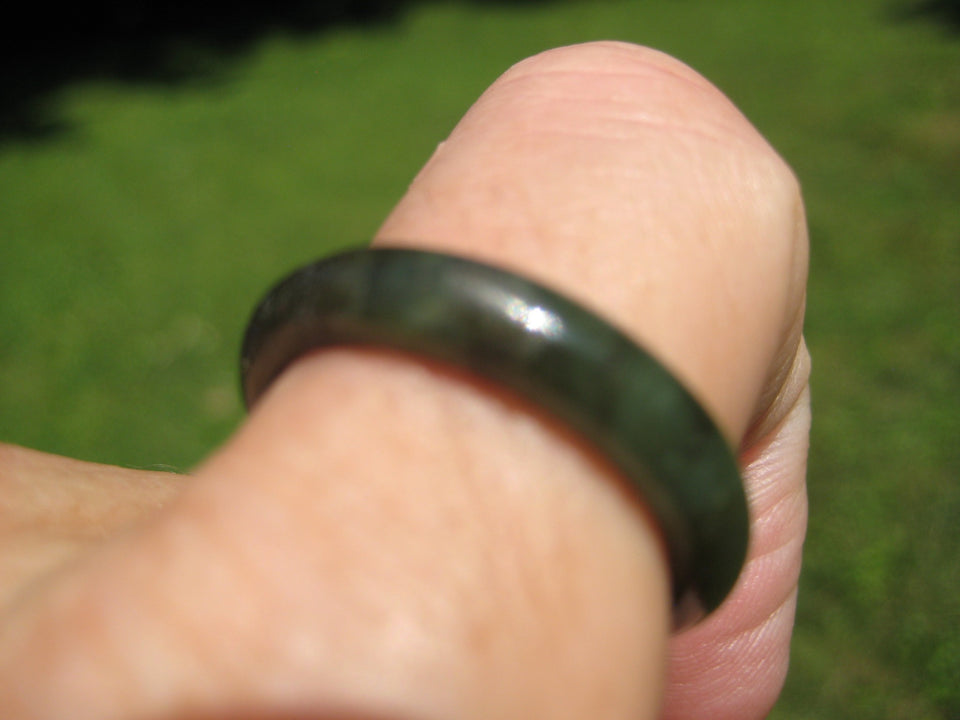Natural Jadeite Jade Ring Myanmar Size 10 US A2856