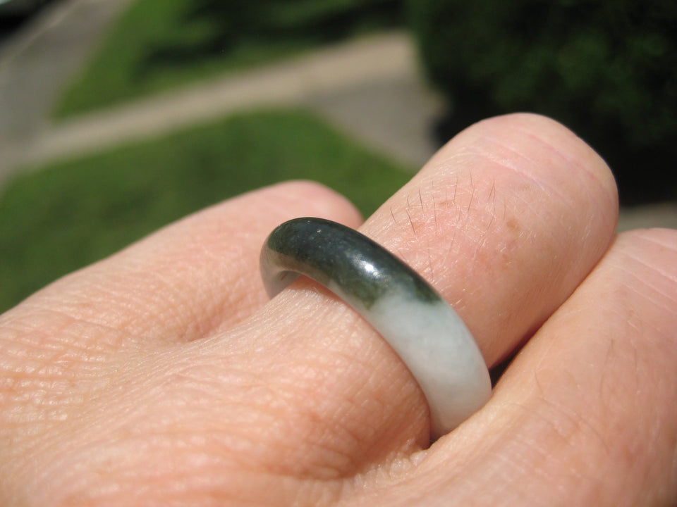 Natural Jadeite Jade Ring Myanmar Size 7.5 US A2832