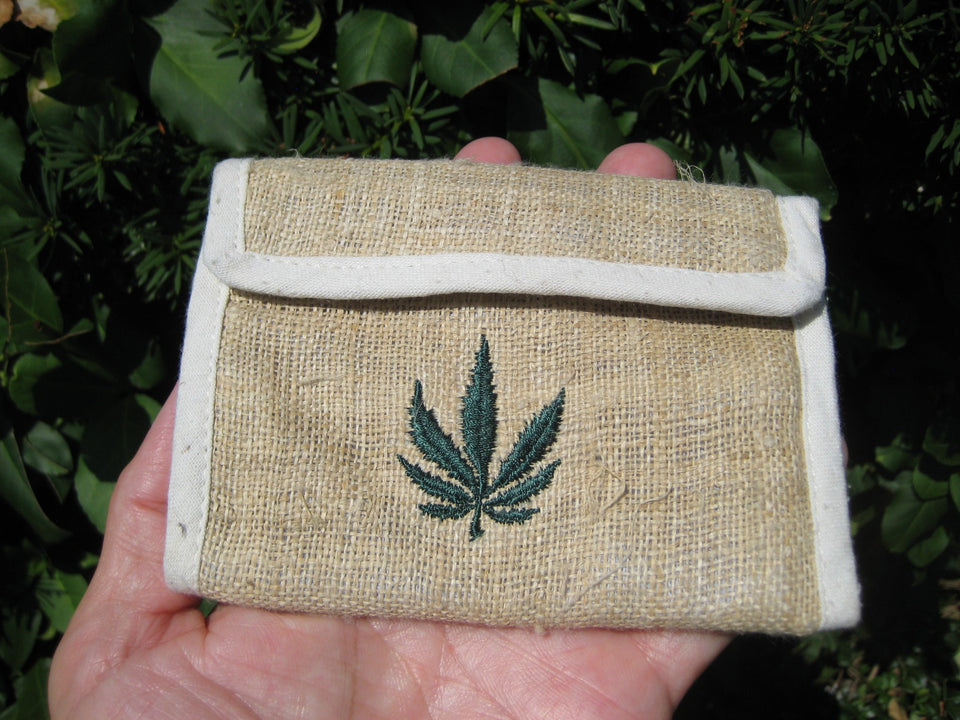 Natural Hemp Wallet Marijuana Leaf Wallet  Thailand A3567
