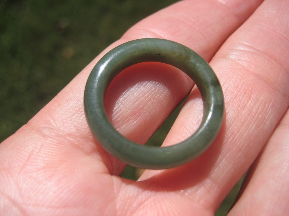 Natural Grade A Jade Jadeite Ring Size 7.25 US A24280