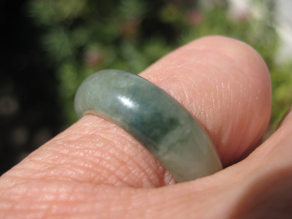 Natural Jadeite Jade Ring Thailand Jewelry Art Size 7 A489