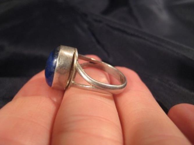 925 Silver Lapis Lazul Lazlui stone ring size 7 Nepal  N2855