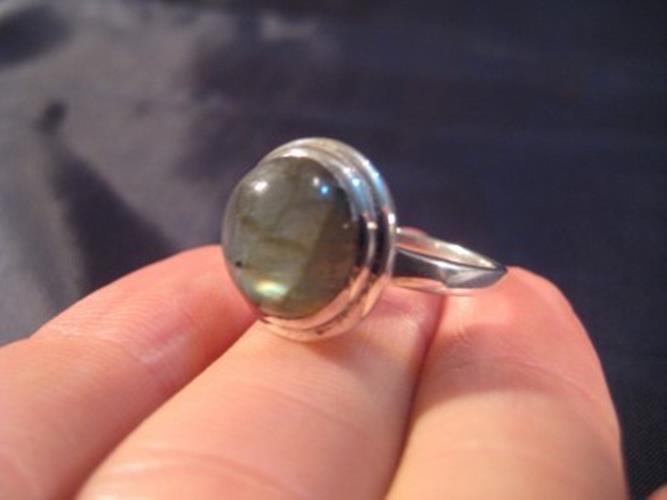 925 Silver Labradorite stone Ring Jewelry Size 8.75 AN2867