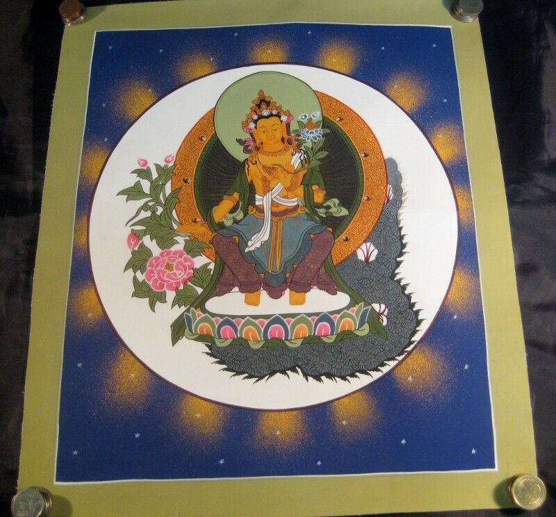 24 K gold Manjusri Manjushri Thangka painting Nepal AN 2855
