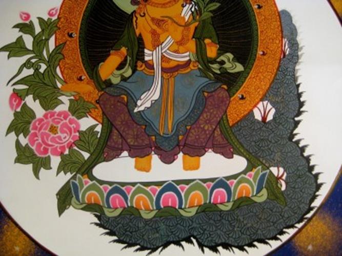 24 K gold Manjusri Manjushri Thangka painting Nepal AN 2855
