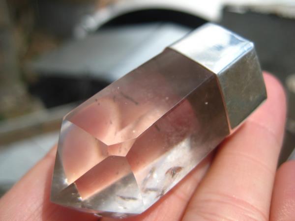 925 Silver Quartz Crystal Pendant Necklace Taxco Mexico A3864
