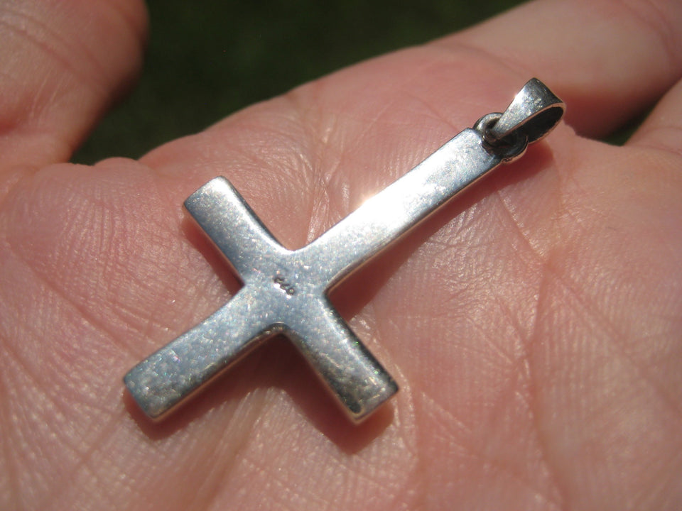 925 Silver Celtic inverted Petrine Cross Saint Peter or Satanic Pendant A3276