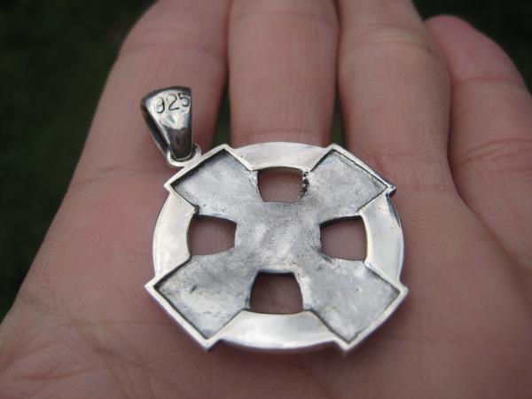 925 Silver Knights Templar Cross Celtic Cross Star Pendant Necklace A3844