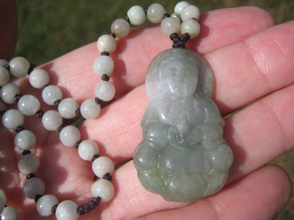 Jadeite Jade Kuan Yin Guan Yin Avalokitasvara Goddess Of Compassion Pendant A213