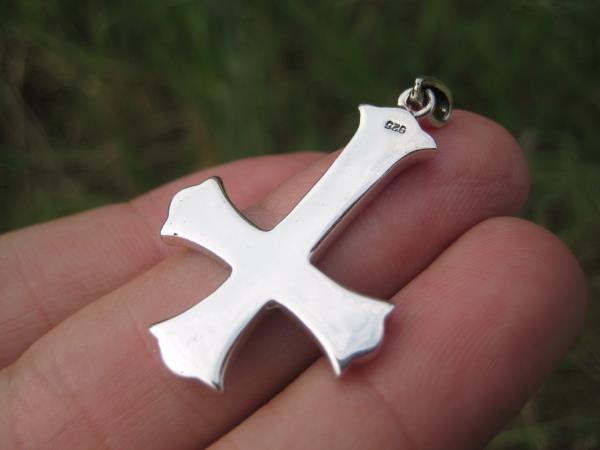 925 Silver Celtic inverted Petrine Cross Saint Peter Pendant