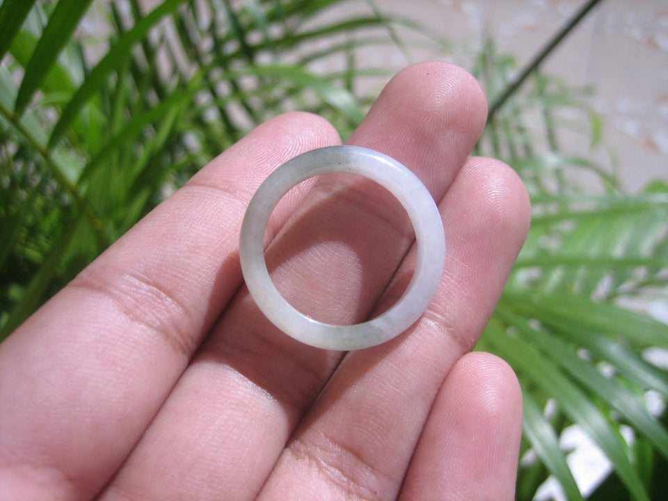 Natural Jadeite Jade ring Thailand jewelry stone mineral size  9.25 US   E 59105