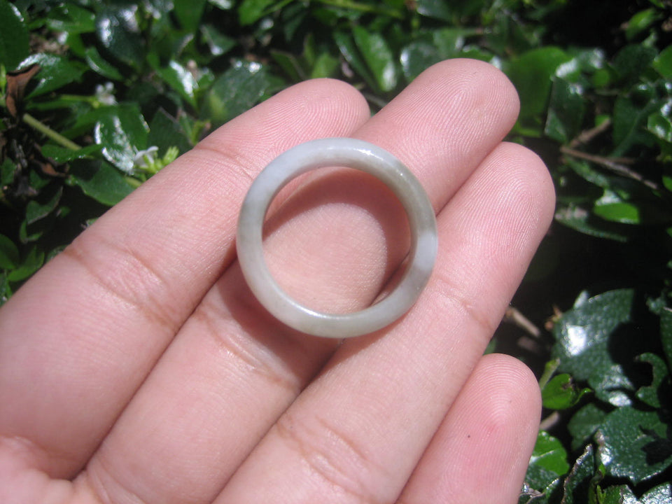 Natural Jadeite Jade ring Thailand jewelry stone mineral size  9.25 US   E 59125