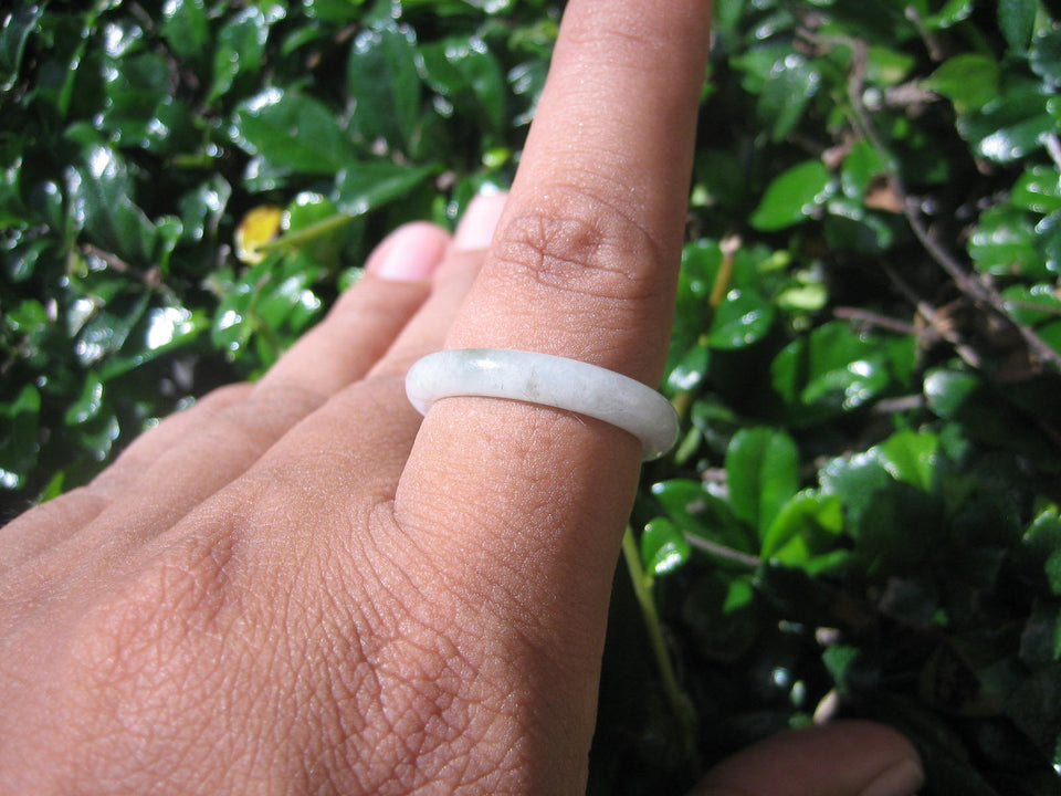 Natural Jadeite Jade ring Thailand jewelry stone mineral size  9.25 US   E 5998